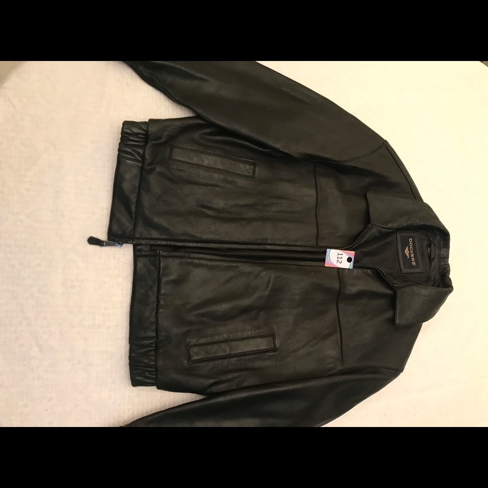 Vintage Dockers Leather jacket. Warm! Size M